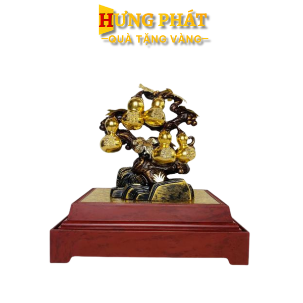 Chậu Cây Hồ Lô Dát Vàng 24K hungphatgold.vn