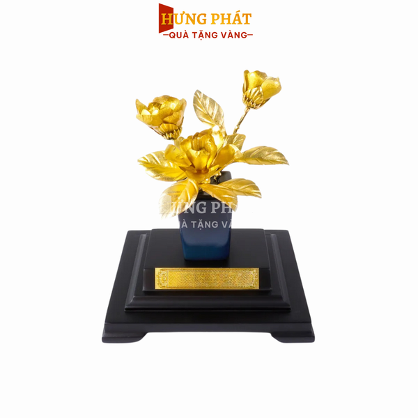 Chậu hoa mộc lan dát vàng hungphatgold.vn