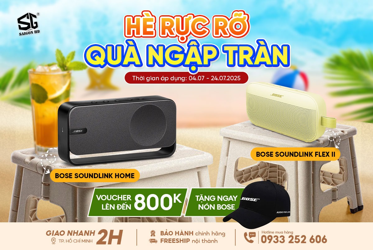 Loa Bluetooth di động Bose SoundLink Home cùng Bose SoundLink Flex II Vàng Chanh & Xanh Chạng Vạng ra mắt: Ưu đãi cực chill!