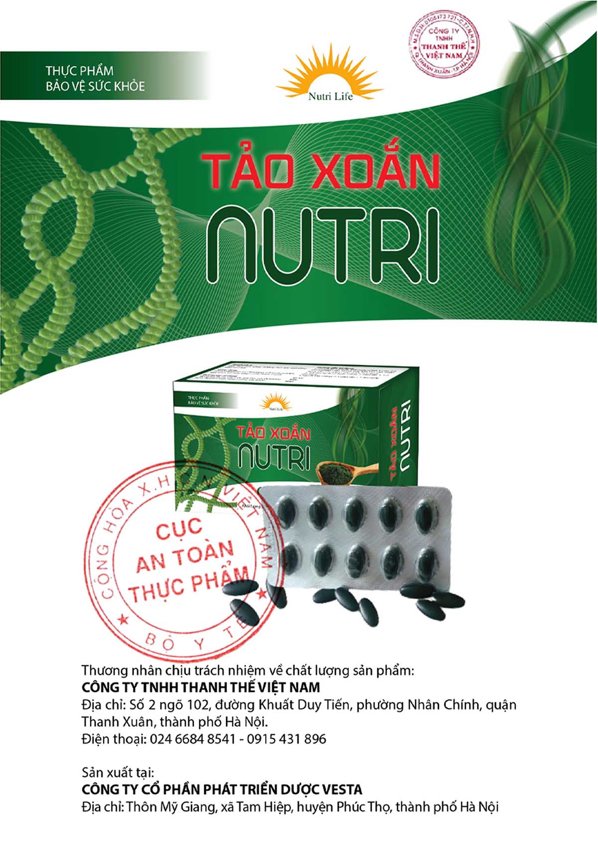 công bố tảo xoắn nutri