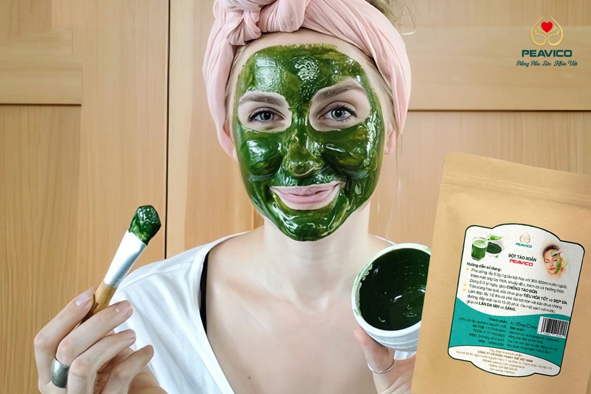 mặt nạ tảo xoắn spirulina giúp dưỡng ẩm da