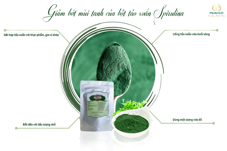 Giải pháp giảm bớt mùi tanh của bột tảo xoắn Spirulina: