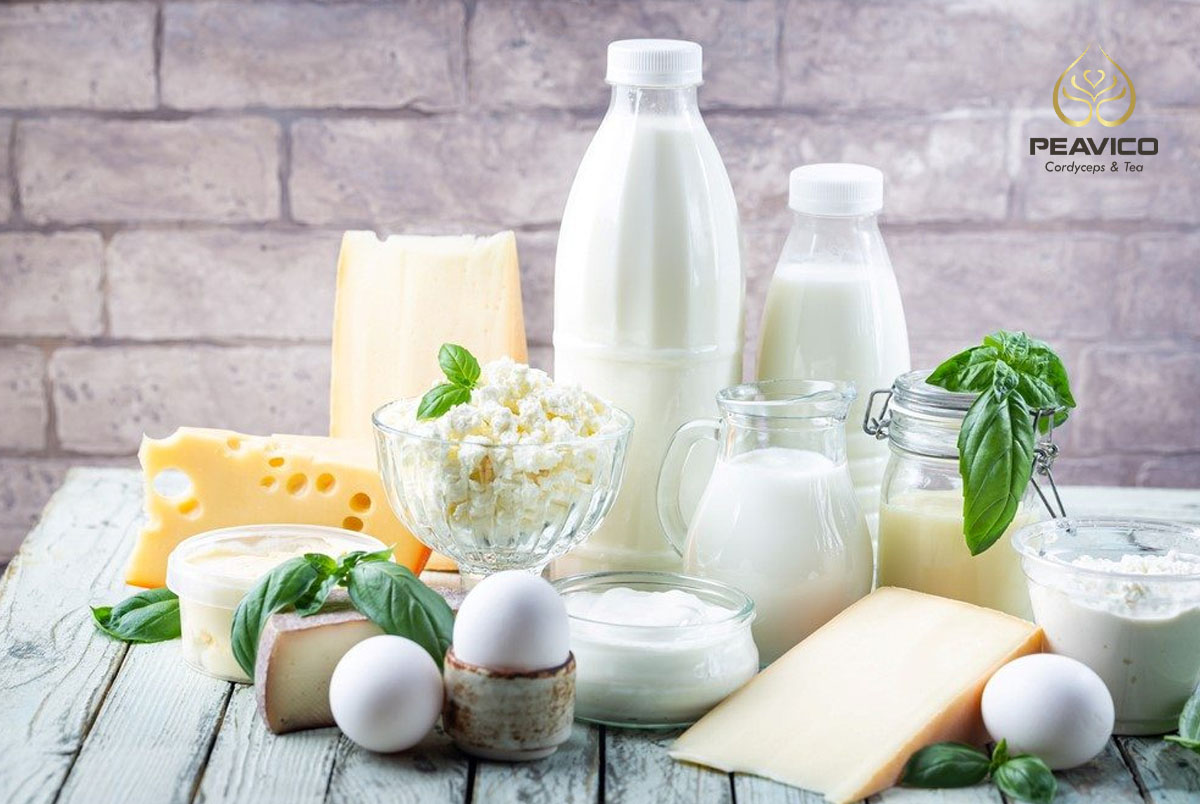 sữa và sản phẩm từ sữa chứa axit folic