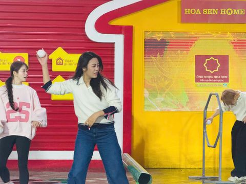 Anh Thi cố gắng hết sức để dành số điểm cao trong chương trình Mái Ấm Gia Đình Việt