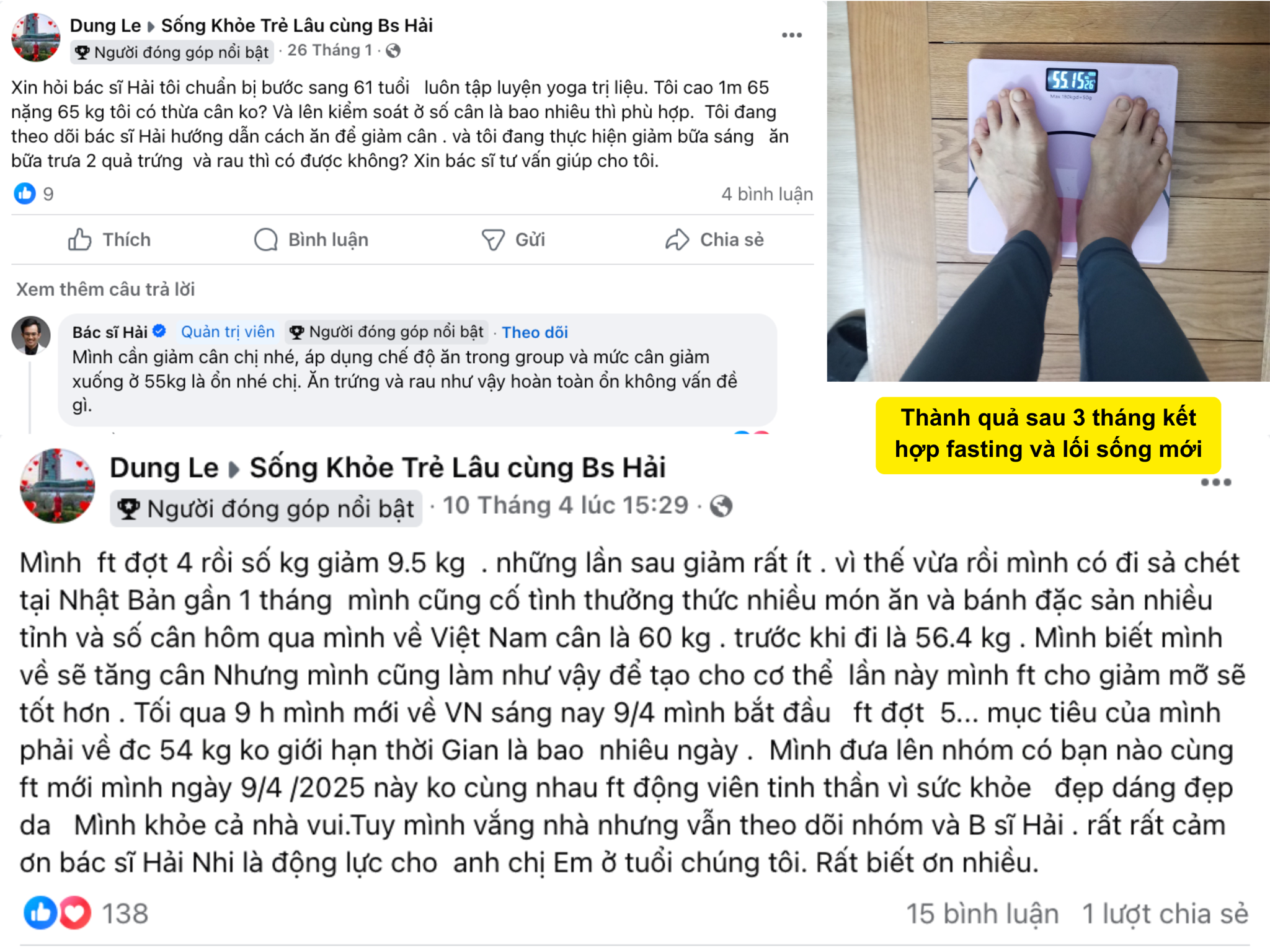 Hành Trình Sống Khỏe Của Cô Dung: Fasting Và Phép Màu Ở Tuổi 61