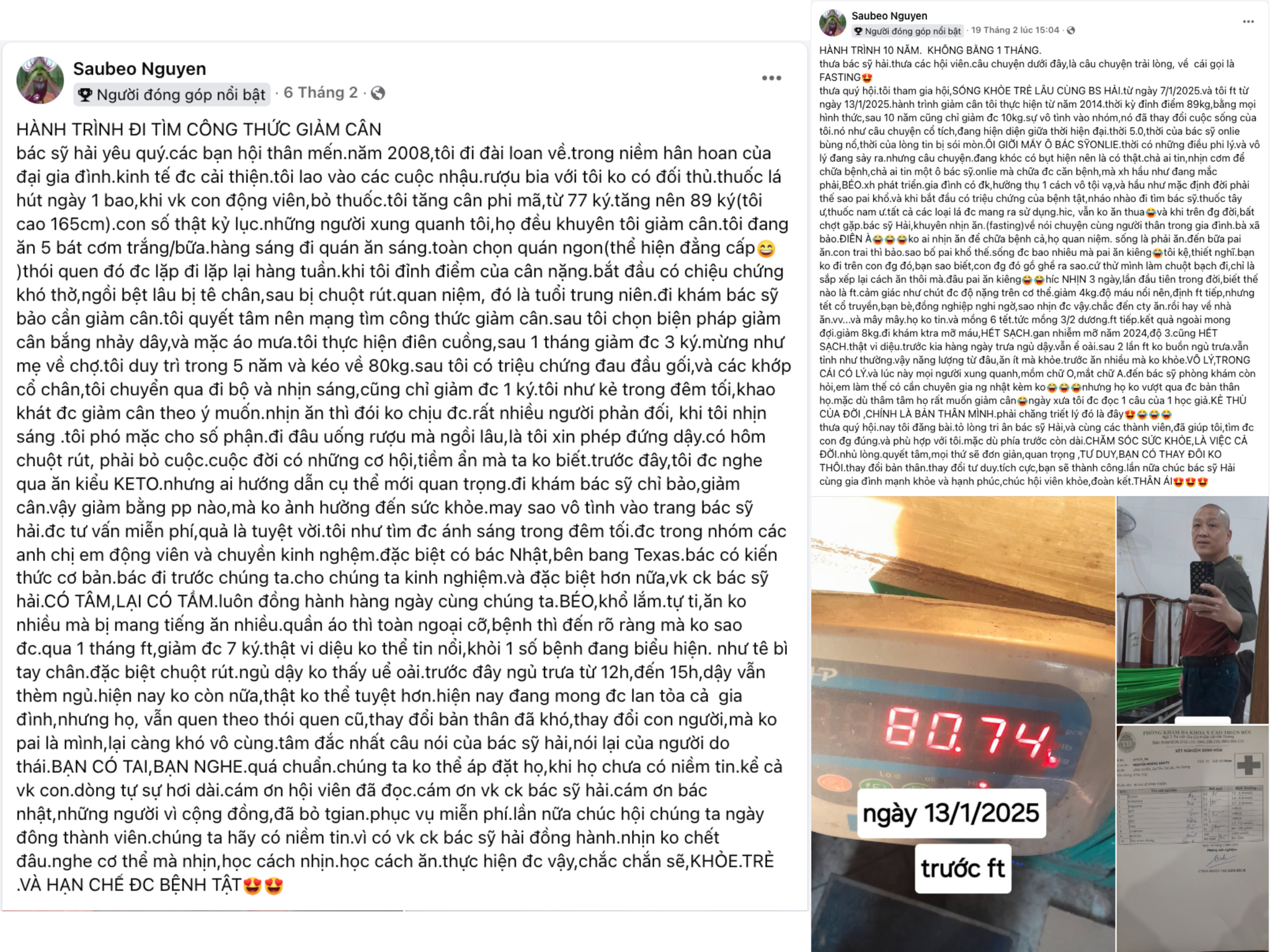 Giảm Cân 10 Năm Không Bằng 1 Tháng - Chú Nguyễn Hoàng Sáu lột xác nhờ “Fasting”