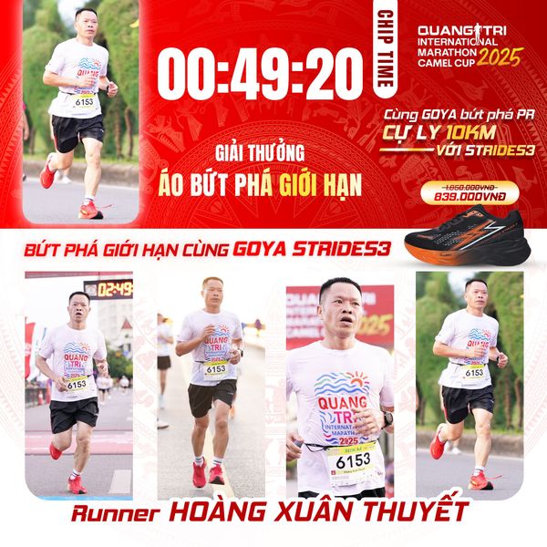 CHÚC MỪNG HOÀNG XUÂN THUYẾT BỨT PHÁ GIỚI HẠN THÀNH CÔNG TẠI BÀ ĐEN MOUNTAIN INTERNATIONAL MARATHON CỰ LY 10KM!