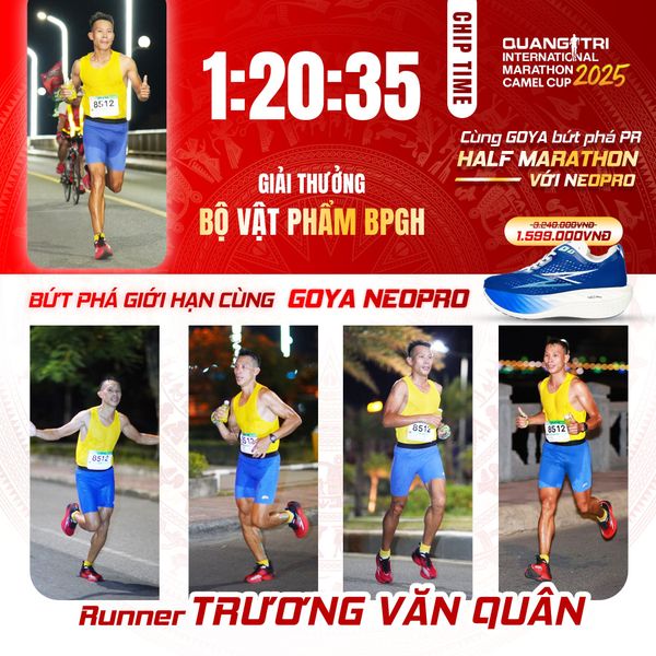 CHÚC MỪNG TRƯƠNG VĂN QUÂN BỨT PHÁ GIỚI HẠN THÀNH CÔNG TẠI QUẢNG TRỊ INTERNATIONAL MARATHON CỰ LY 21KM!