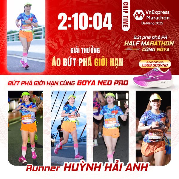 CHÚC MỪNG VĐV HUỲNH HẢI ANH BỨT PHÁ GIỚI HẠN THÀNH CÔNG TẠI ĐÀ NẴNG VỚI THỜI GIAN 2:10:04