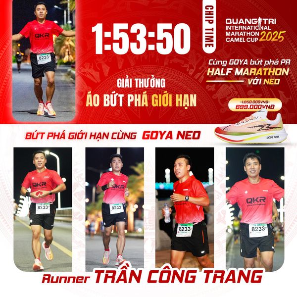 CHÚC MỪNG TRẦN CÔNG TRANG BỨT PHÁ GIỚI HẠN THÀNH CÔNG TẠI QUẢNG TRỊ INTERNATIONAL MARATHON CỰ LY 21KM!