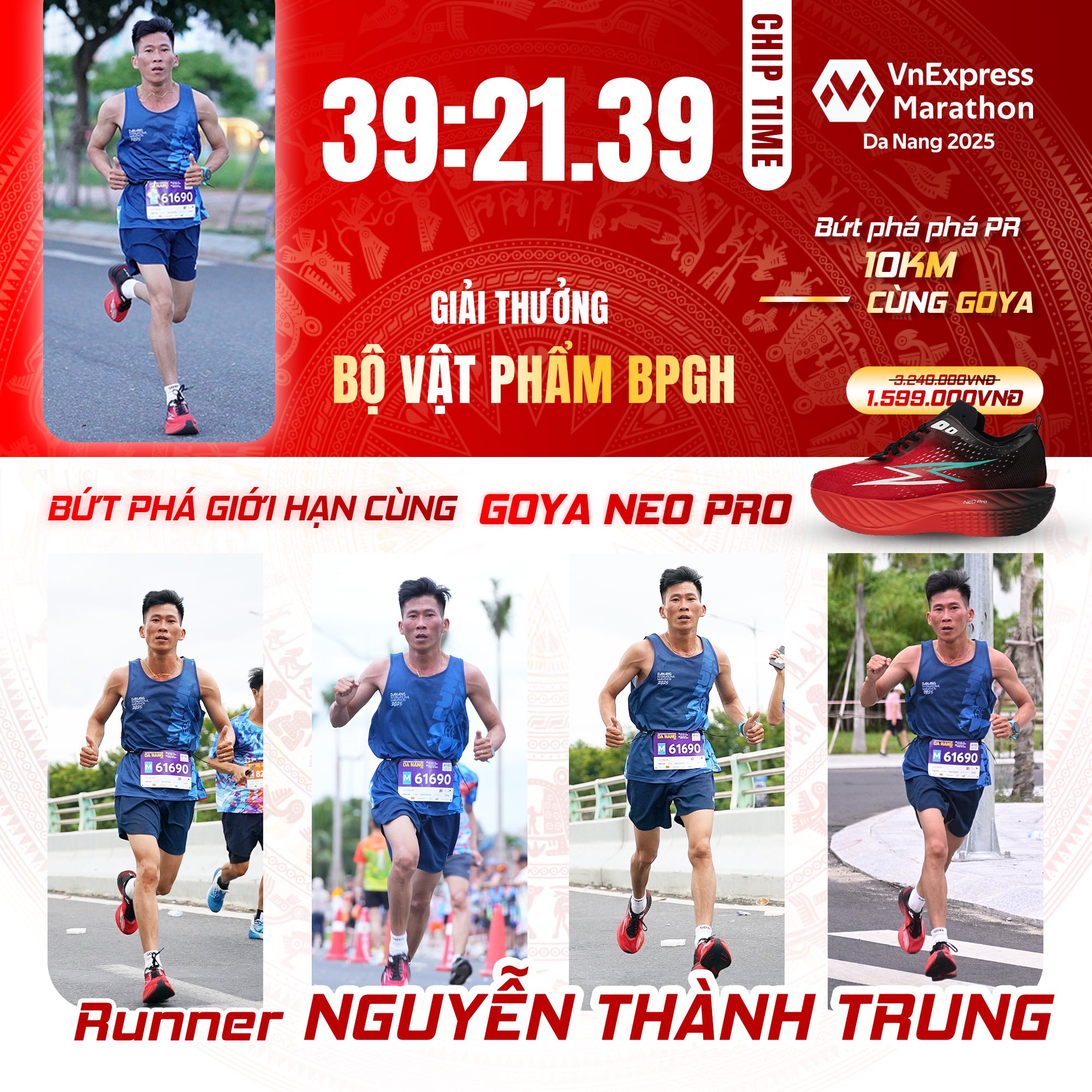 CHÚC MỪNG VĐV NGUYỄN THÀNH TRUNG BỨT PHÁ GIỚI HẠN THÀNH CÔNG TẠI ĐÀ NẴNG VỚI THỜI GIAN 39:21