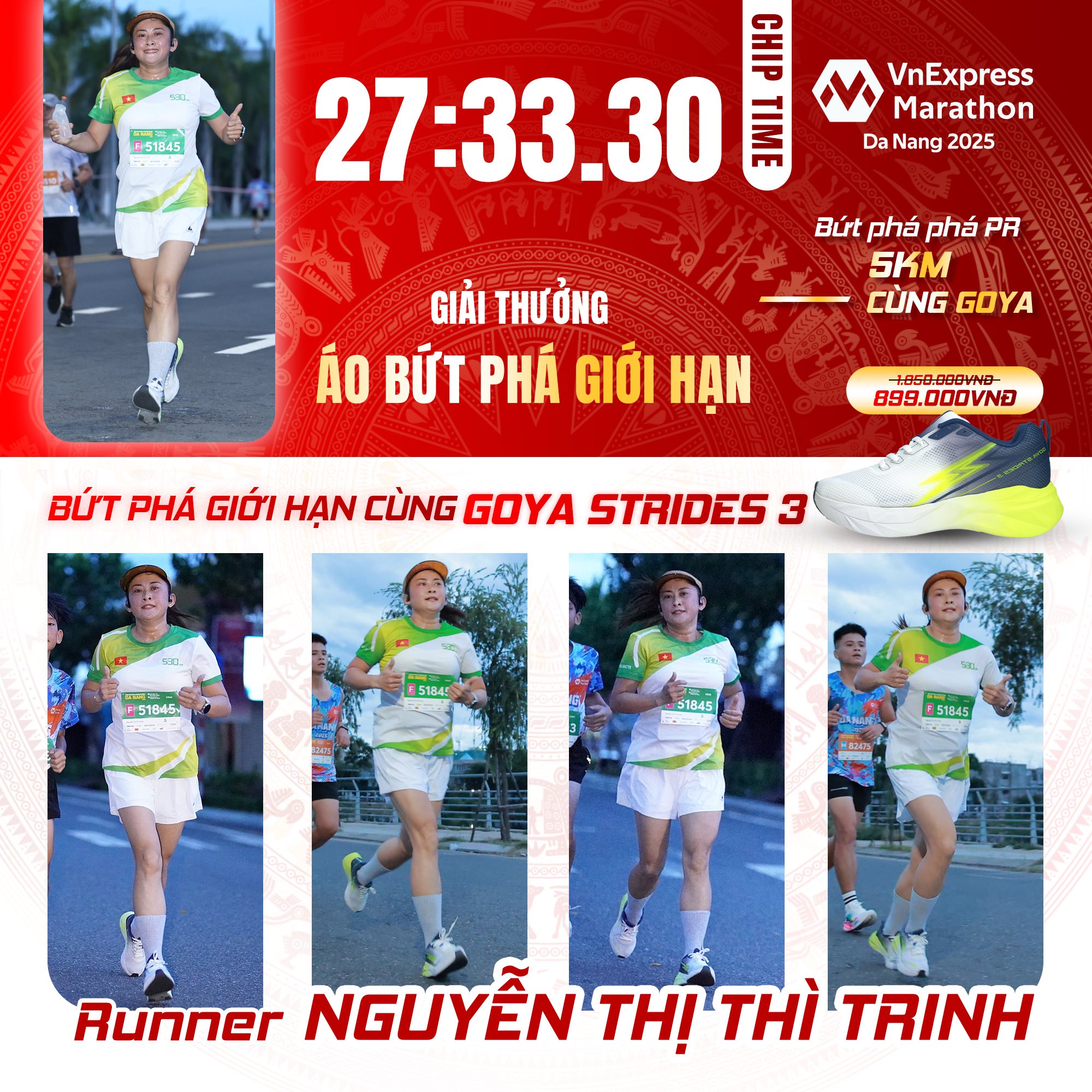 CHÚC MỪNG VĐV NGUYỄN THỊ THÌ TRINH BỨT PHÁ GIỚI HẠN THÀNH CÔNG TẠI ĐÀ NẴNG VỚI THỜI GIAN 27:33