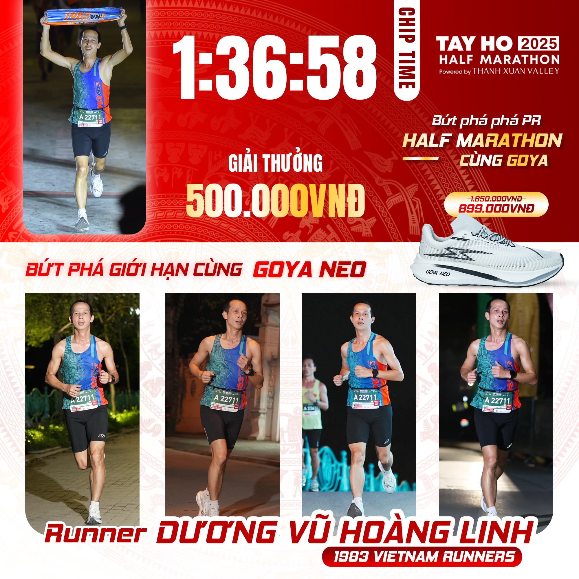 CHÚC MỪNG VĐV DƯƠNG VŨ HOÀNG LINH – NHẬN THƯỞNG 500.000Đ TỪ CHƯƠNG TRÌNH BỨT PHÁ GIỚI HẠN!