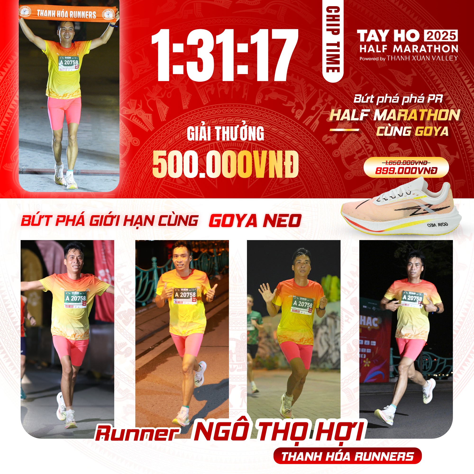 CHÚC MỪNG VĐV NGÔ THỌ HỢI – NHẬN THƯỞNG 500.000Đ TỪ CHƯƠNG TRÌNH BỨT PHÁ GIỚI HẠN!