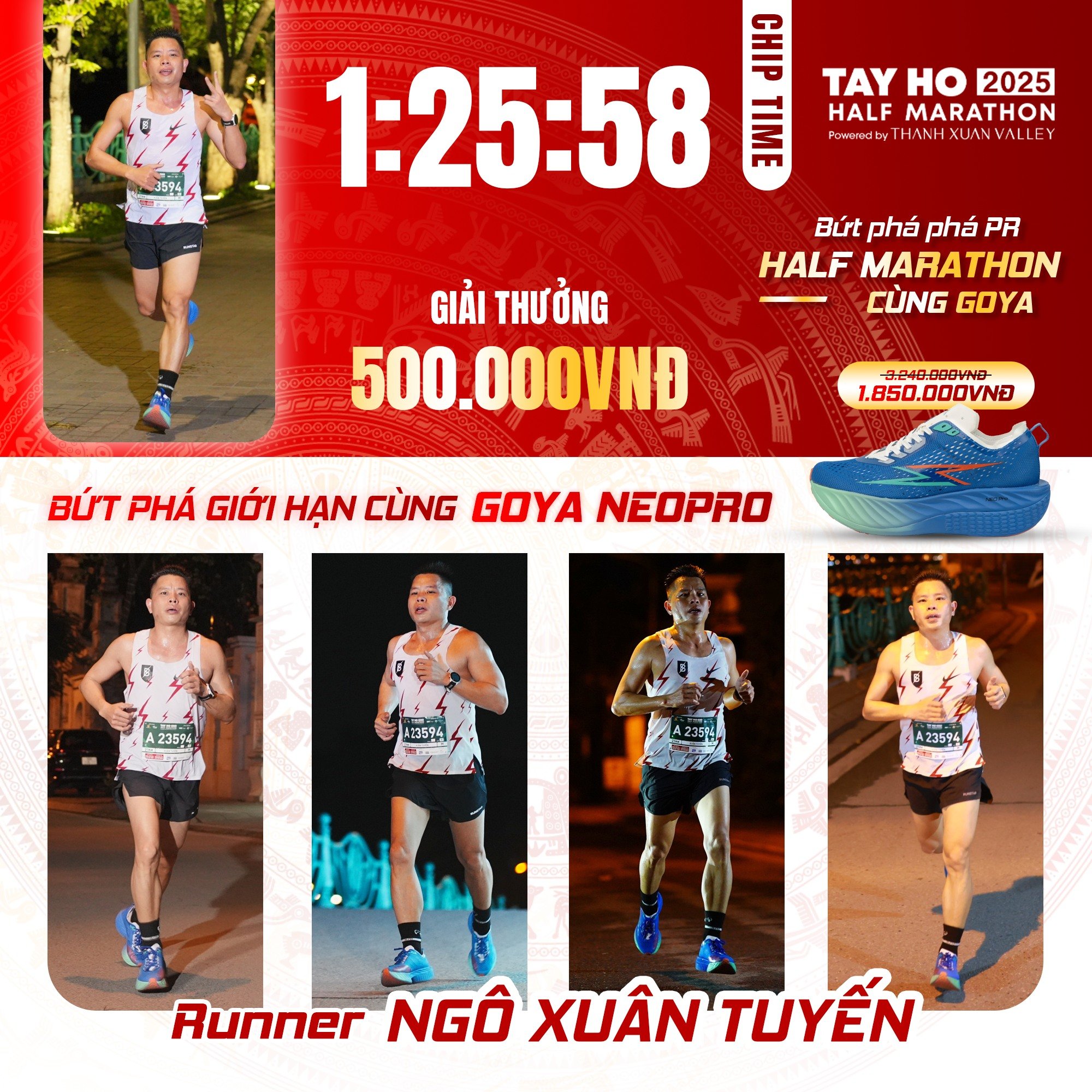 CHÚC MỪNG VĐV NGÔ XUÂN TUYẾN – NHẬN THƯỞNG 500.000Đ TỪ CHƯƠNG TRÌNH BỨT PHÁ GIỚI HẠN!