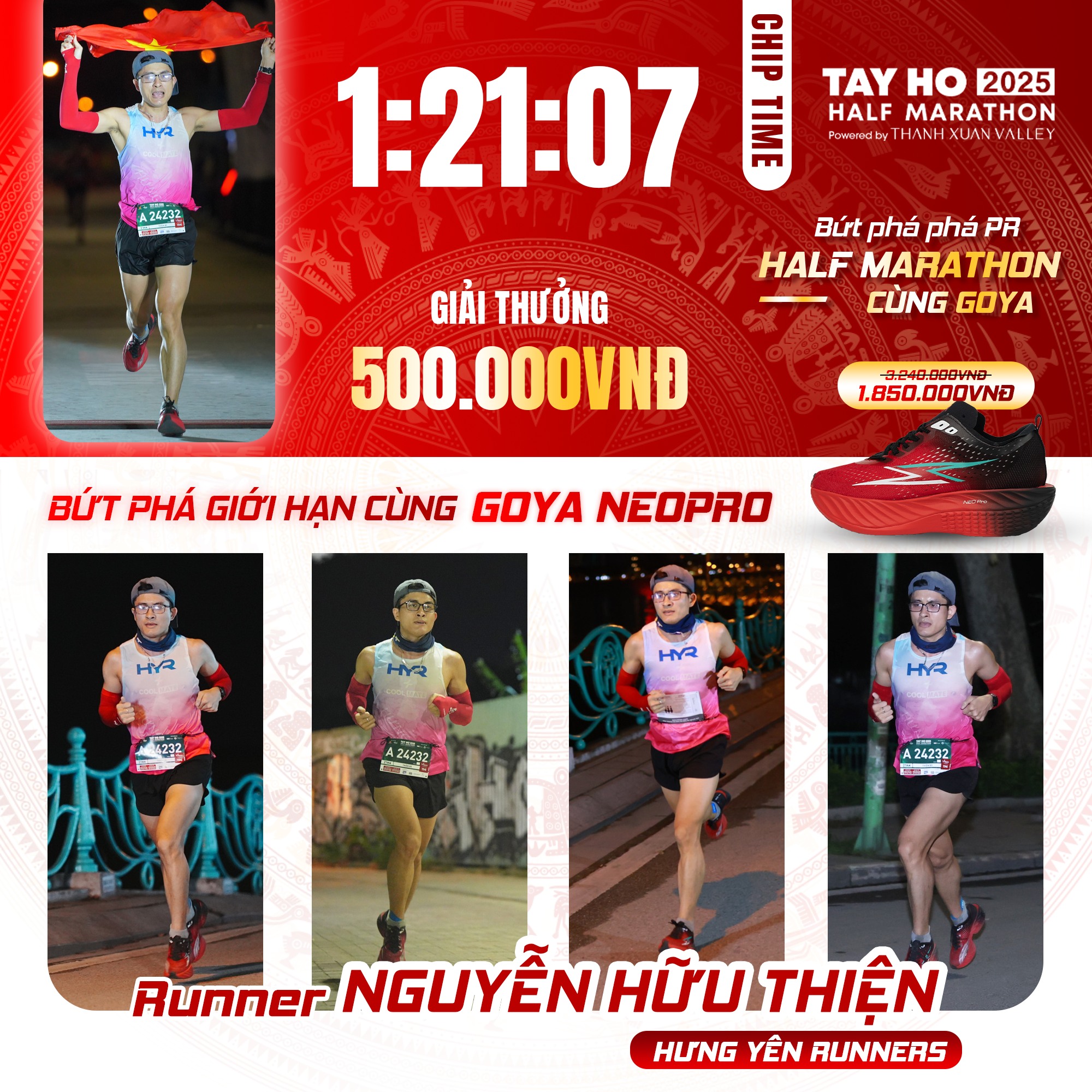 CHÚC MỪNG VĐV NGUYỄN HỮU THIỆN – NHẬN THƯỞNG 500.000Đ TỪ BỨT PHÁ GIỚI HẠN!
