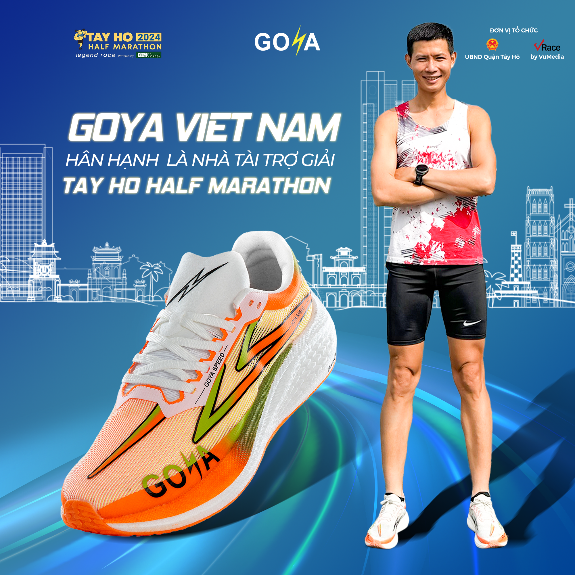 GOYA Việt Nam hân hạnh là Nhà Tài Trợ đồng hành cùng giải chạy Tây Hồ Half Marathon 2024