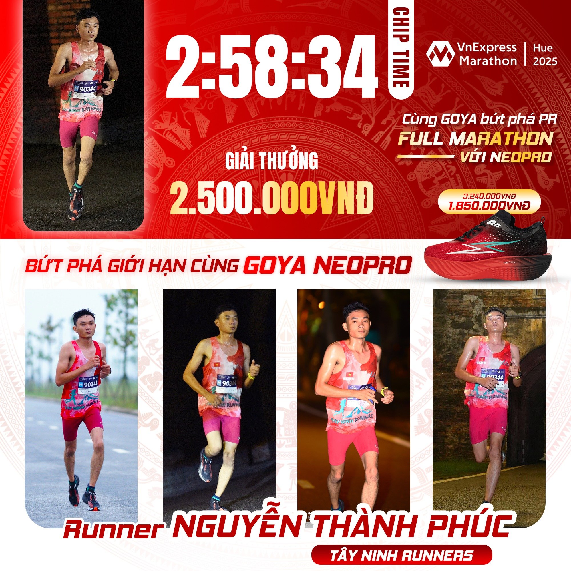 RUNNER NGUYỄN THÀNH PHÚC CÙNG GOYA NEO PRO BỨT PHÁ GIỚI HẠN TẠI TIỀN PHONG MARATHON 2025