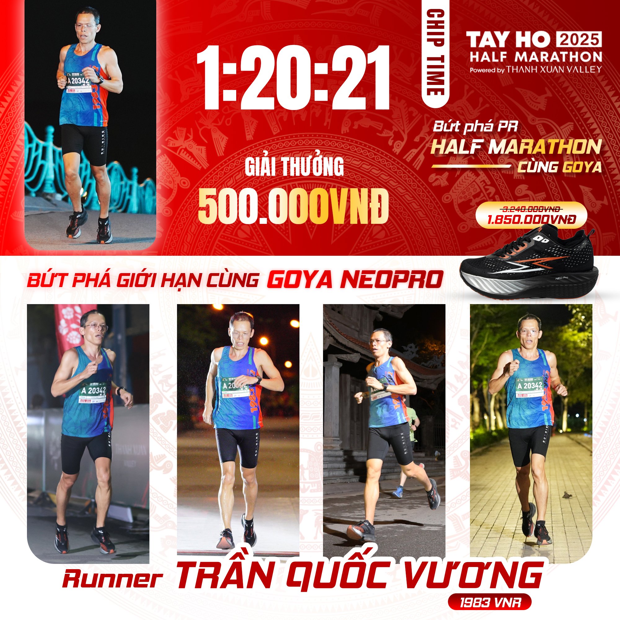 CHÚC MỪNG VĐV TRẦN QUỐC VƯƠNG – NHẬN THƯỞNG 500.000Đ TỪ CHƯƠNG TRÌNH BỨT PHÁ GIỚI HẠN!