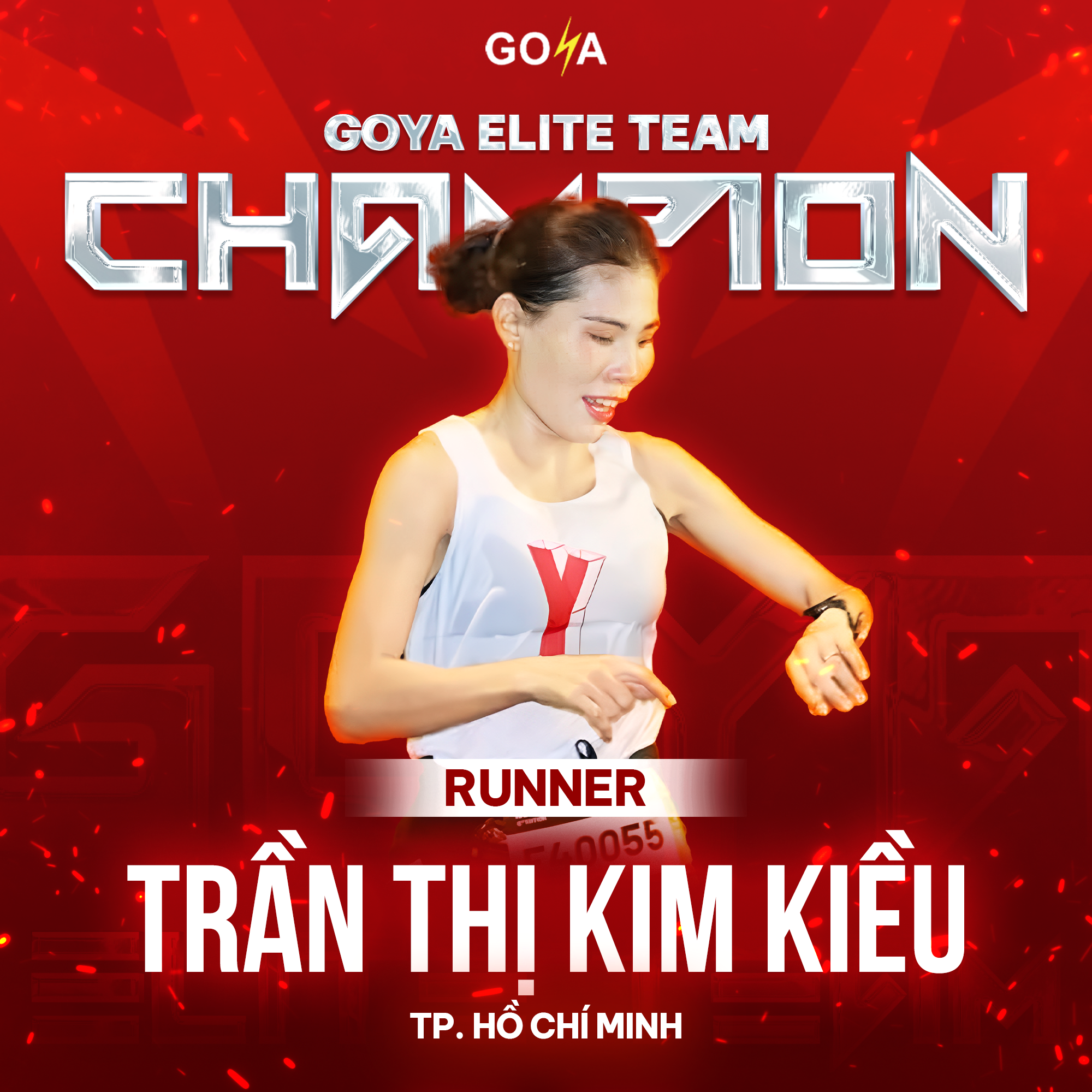 CHÚC MỪNG CHAMPION TRẦN THỊ KIM KIỀU GIA NHẬP GOYA ELITE TEAM