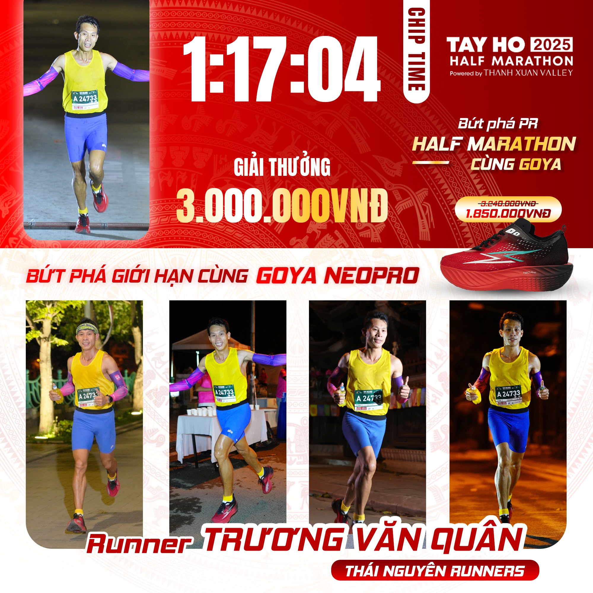 CHÚC MỪNG VĐV TRƯƠNG VĂN QUÂN NHẬN THƯỞNG 3.000.000Đ TỪ CHƯƠNG TRÌNH BỨT PHÁ GIỚI HẠN!
