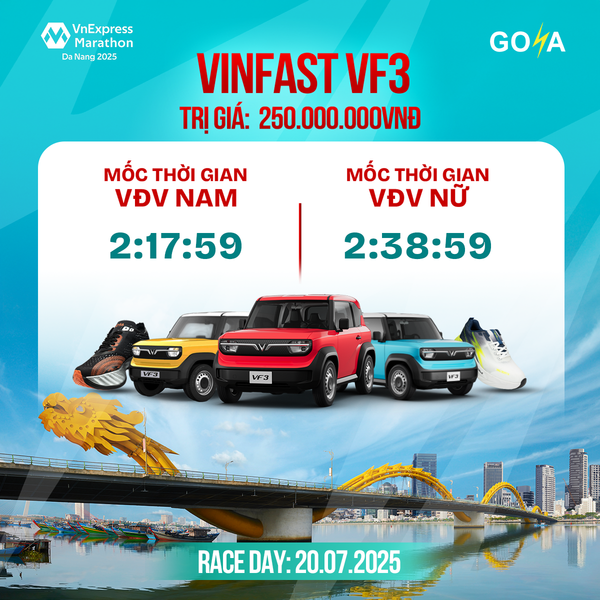 GOYA CÔNG BỐ MỐC THƯỞNG 4 CỰ LY BỨT PHÁ GIỚI HẠN TẠI VNEXPRESS MARATHON ĐÀ NẴNG 2025