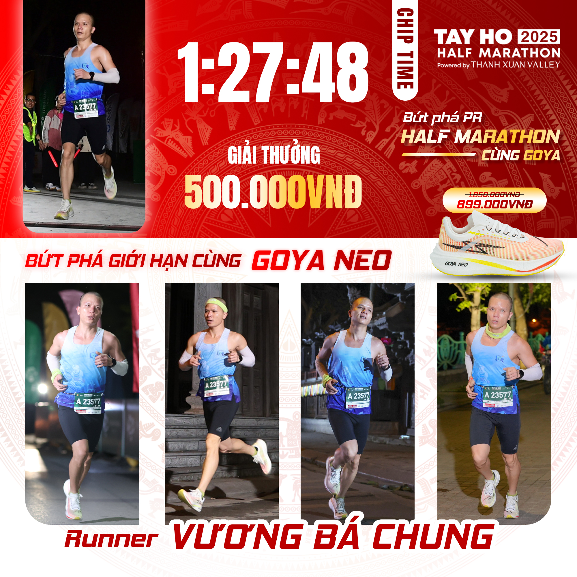 CHÚC MỪNG VĐV VƯƠNG BÁ CHUNG – NHẬN THƯỞNG 500.000Đ TỪ CHƯƠNG TRÌNH BỨT PHÁ GIỚI HẠN!