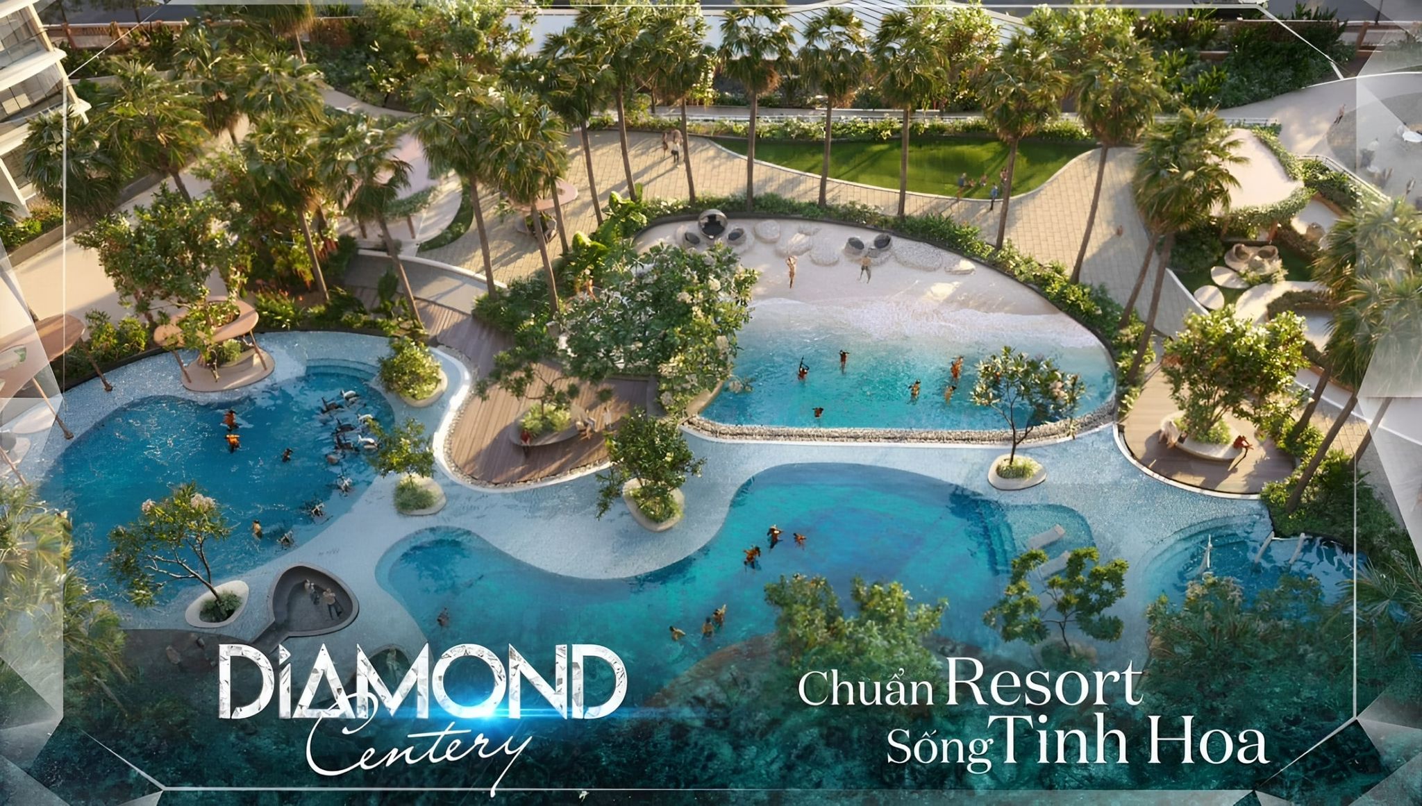 Hồ bơi thiết kế theo phong cách resort tại Diamond Centery