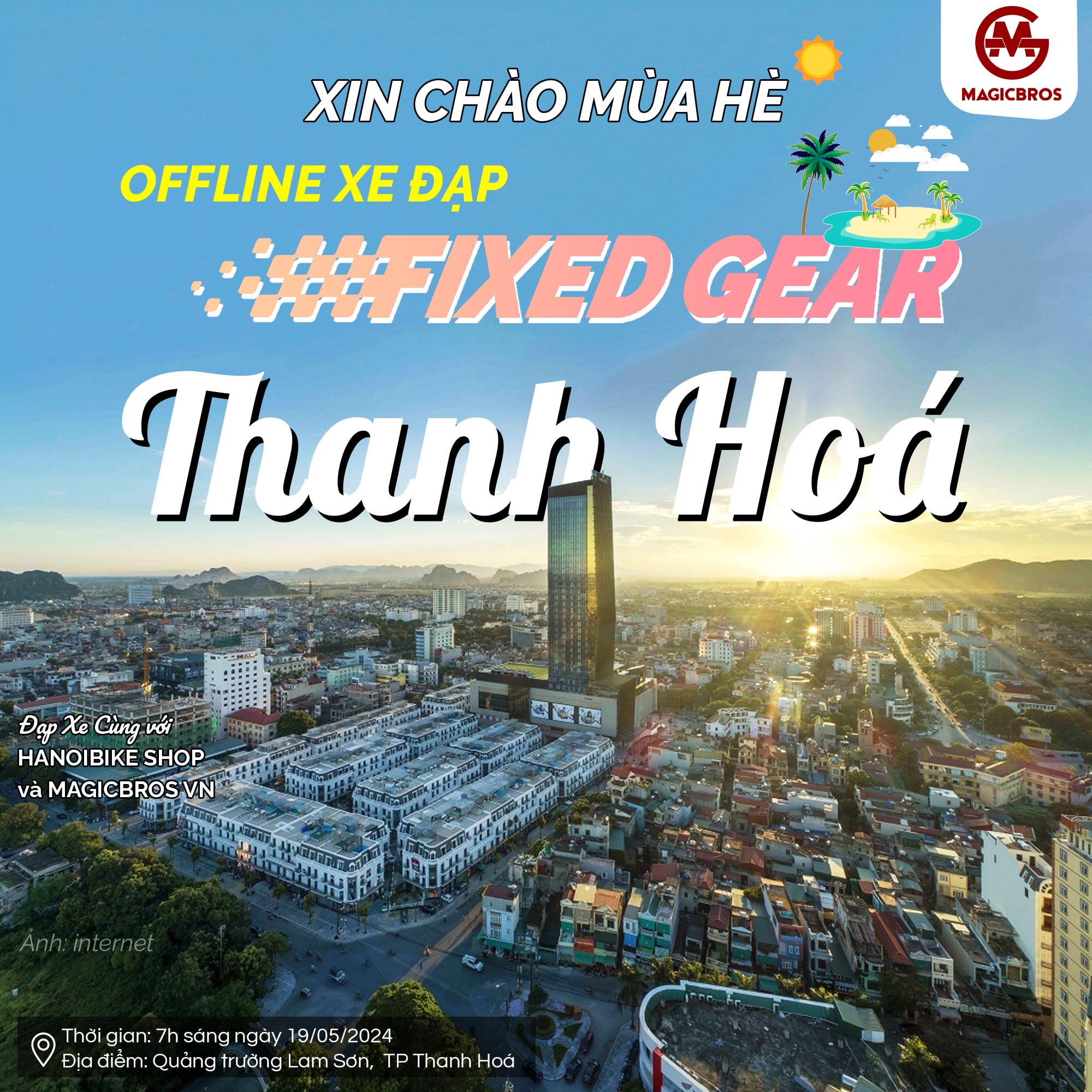 OFFLINE XE ĐẠP FIXED GEAR THANH HOÁ ĐÓN HÈ