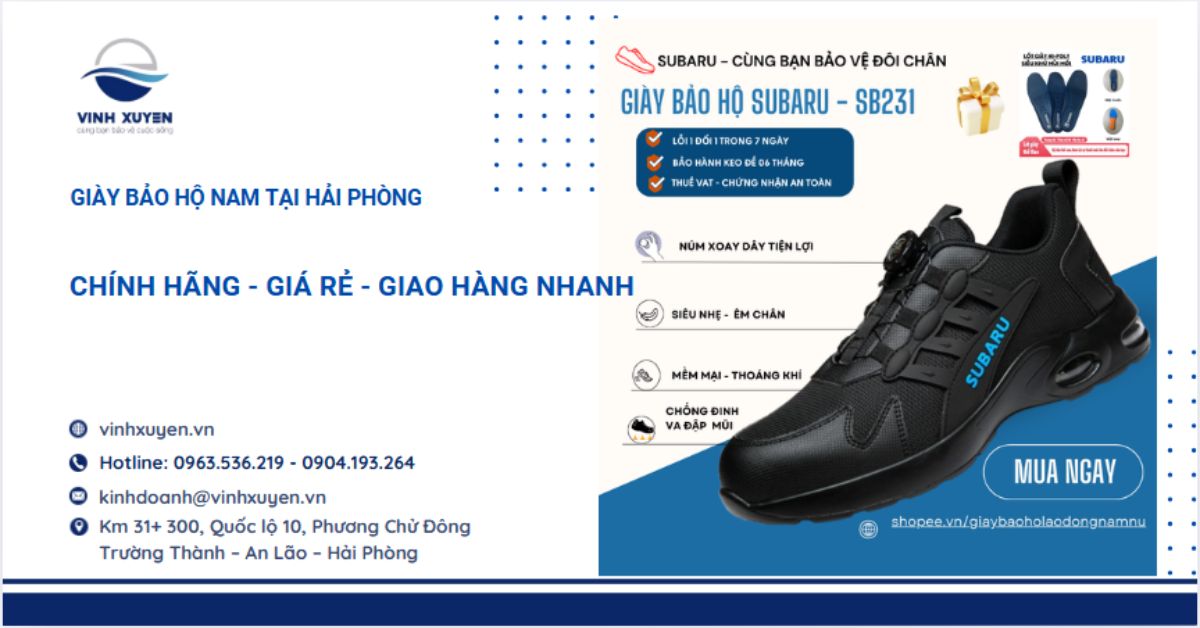 Mua giày bảo hộ nam giá rẻ tại Hải Phòng