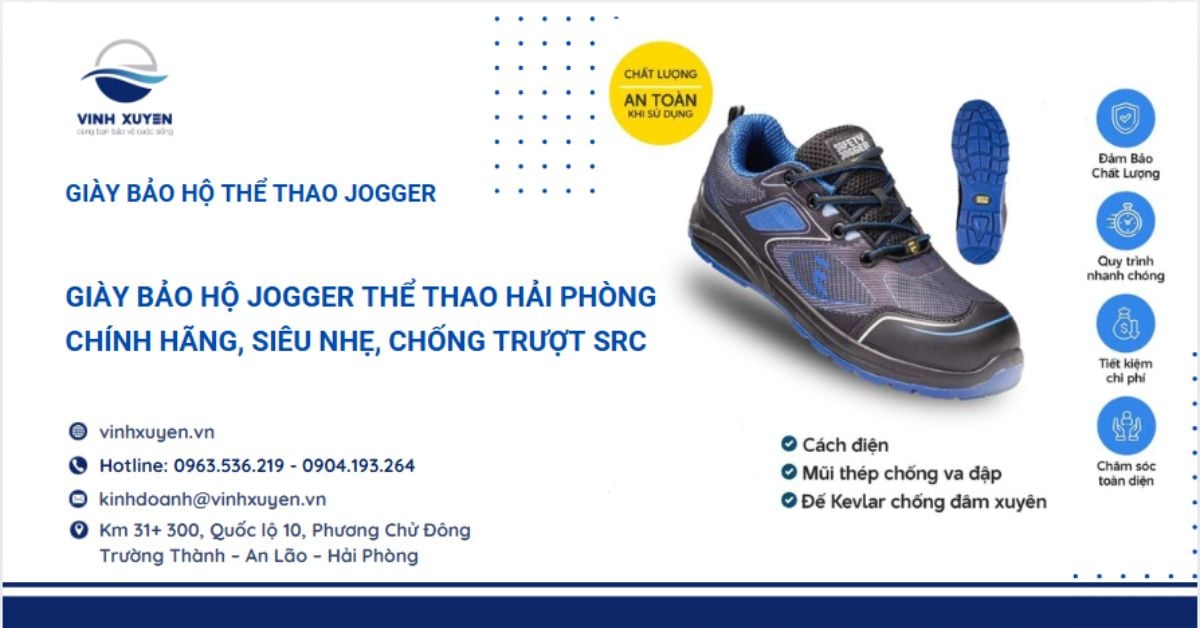 Giày Bảo Hộ Jogger Thể Thao Hải Phòng – Chính Hãng, Siêu Nhẹ, Chống Trượt SRC