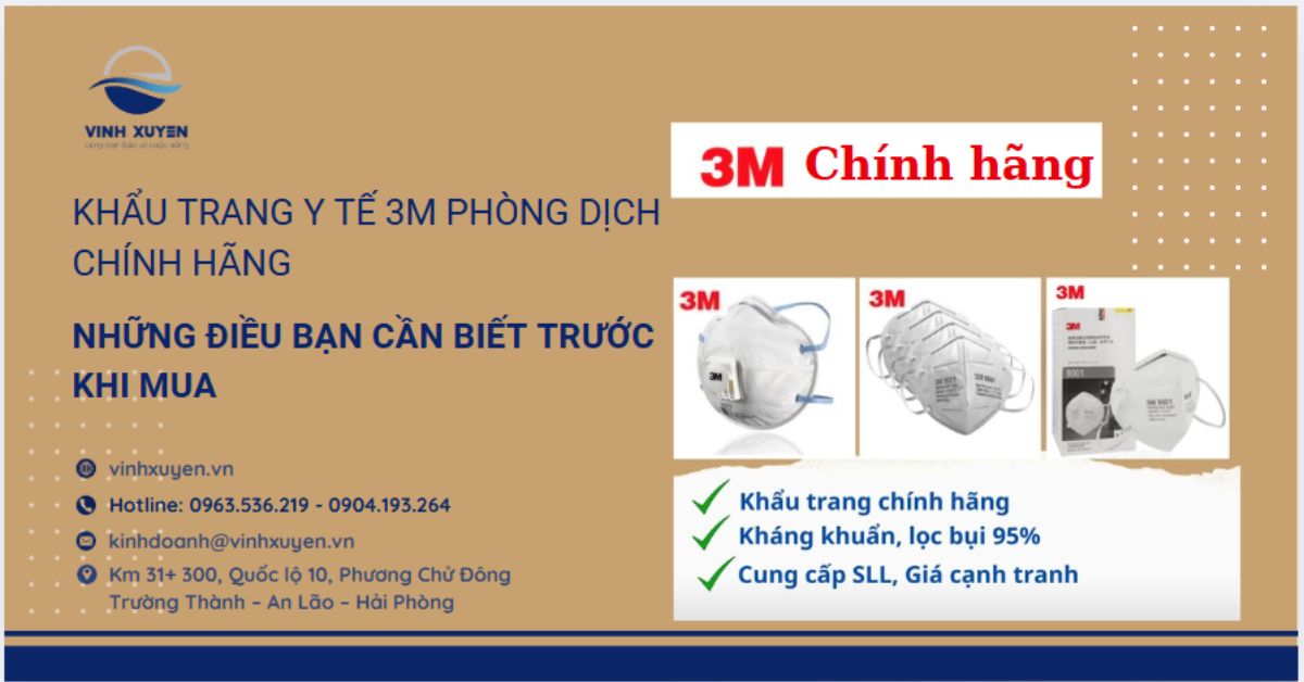 Khẩu trang y tế 3M phòng dịch chính hãng – Những điều bạn cần biết trước khi mua