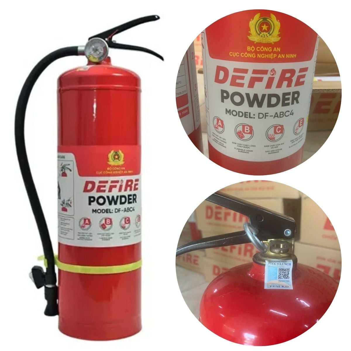 Bình chữa cháy bột ABC 4Kg Defire chính hãng tại Hải Phòng