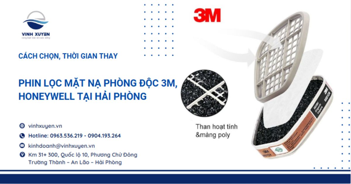 Phin lọc mặt nạ phòng độc 3M, Honeywell Tại Hải Phòng – Cách chọn, thời gian thay
