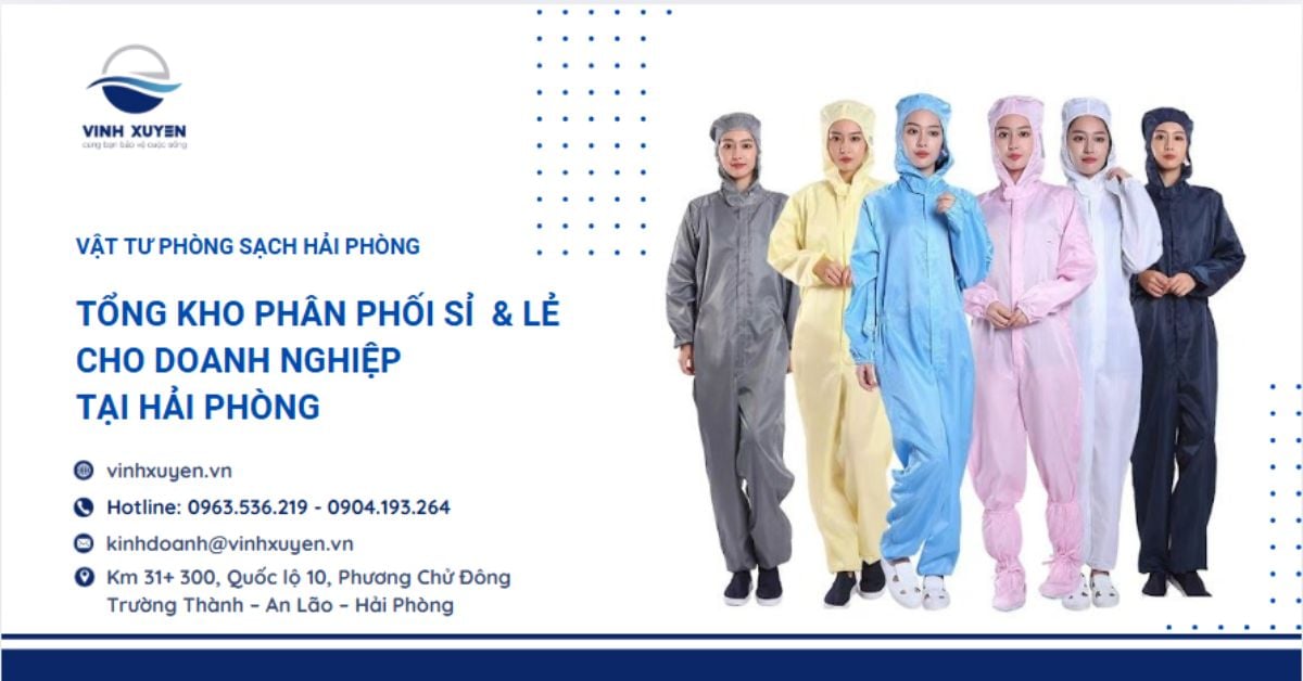 Vật tư phòng sạch Hải Phòng | Tổng kho phân phối sỉ  & lẻ cho doanh nghiệp