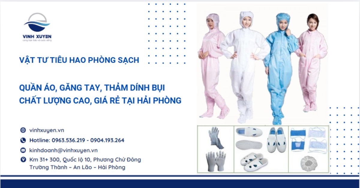 Vật tư tiêu hao phòng sạch giá tốt tại Hải Phòng