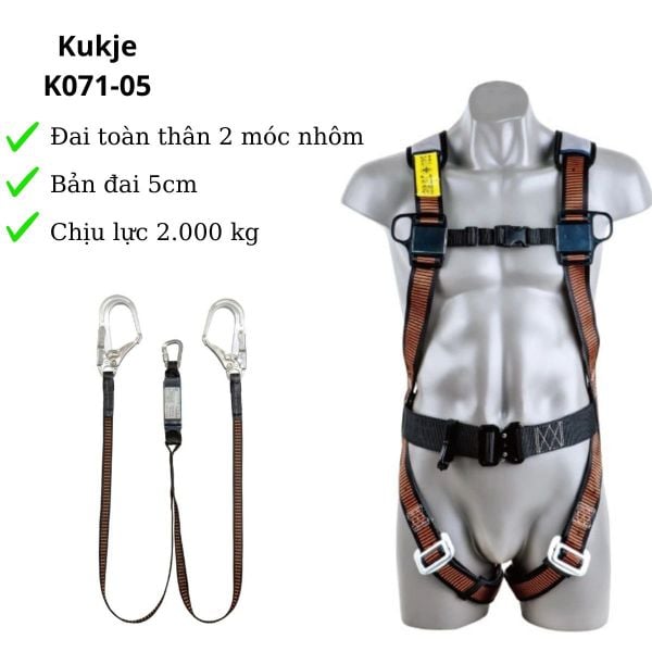 Độ chịu lực của đai toàn thân Kukje K071-05