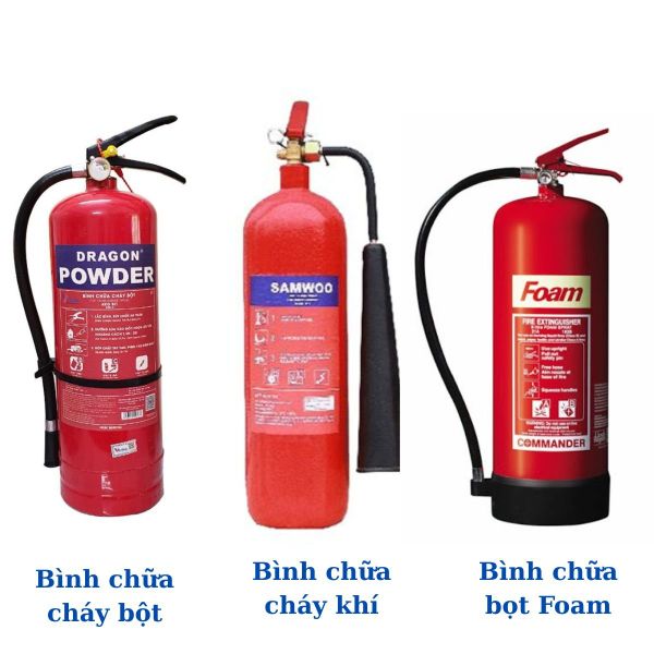 Phân biệt các loại bình chữa cháy: Bột, Khí, Foam