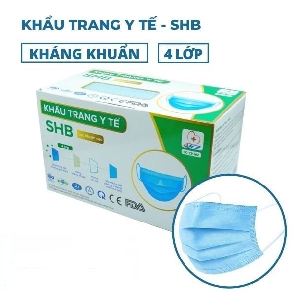 Khẩu trang y tế 4 lớp SHB chính hãng tại Hải Phòng