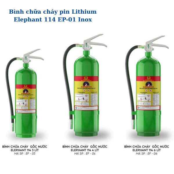 Bình chữa cháy gốc nước chữa đám cháy pin xe điện
