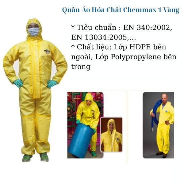 Quần Áo Hóa Chất Chemmax 1 Màu Vàng
