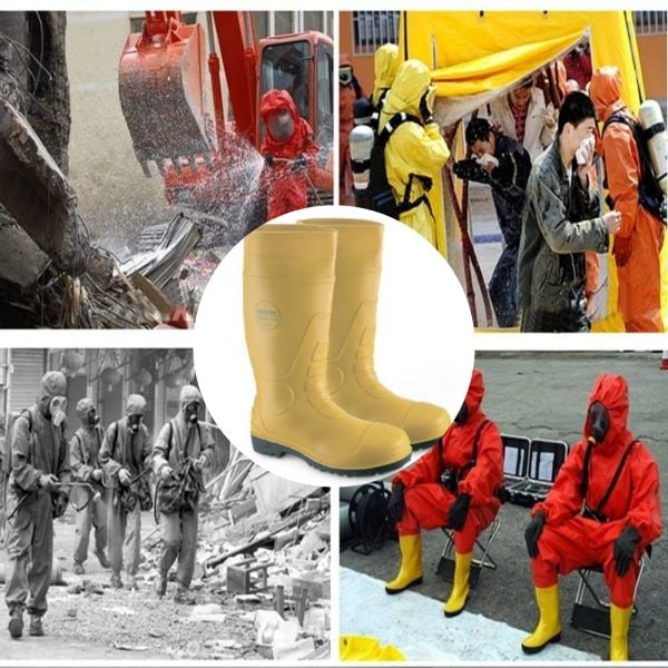 Ủng bảo hộ chân trong các môi trường hóa chất nguy hiểm