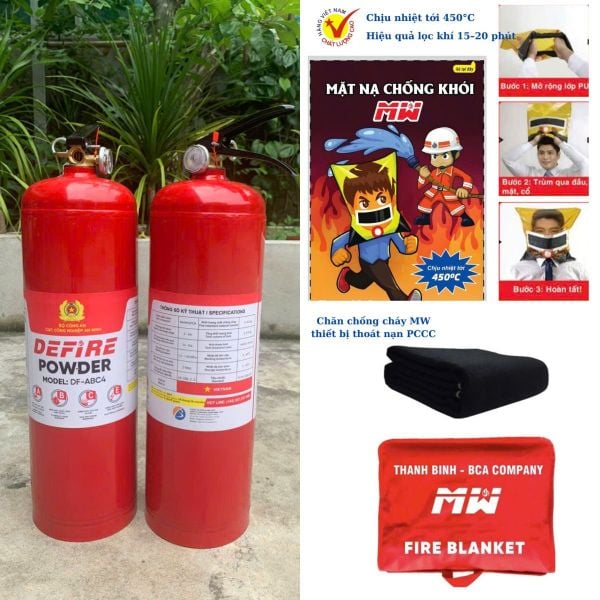 Bình chữa cháy, chăn chống cháy, mặt nạ phòng độc - Hàng Việt Nam chất lượng cao