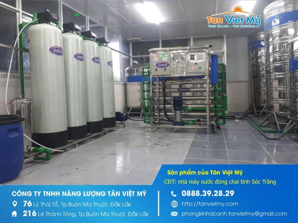 Cấu tạo dây chuyền sản xuất nước tinh khiết