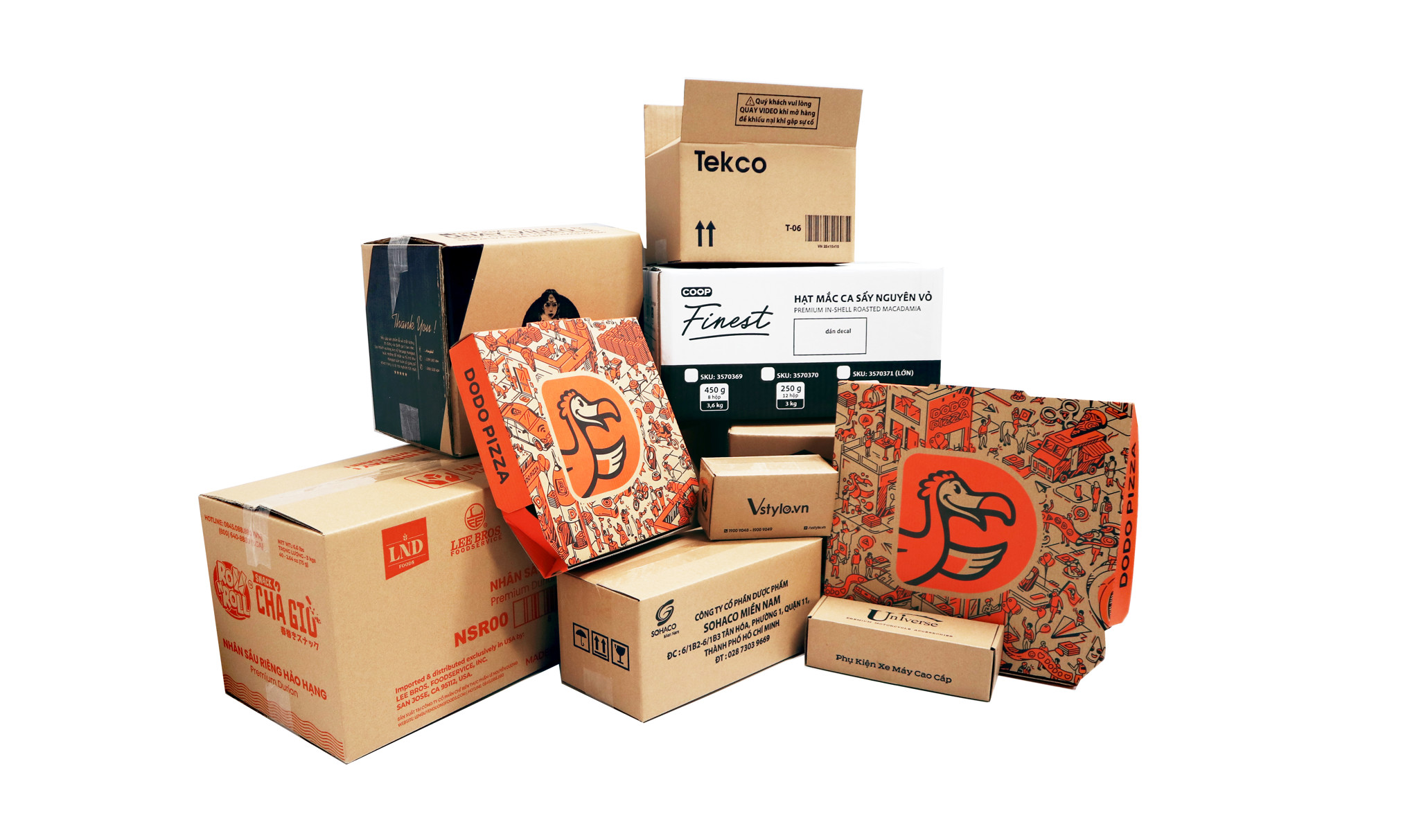 Công ty sản xuất bao bì carton tại Bình Dương, Miễn phí giao hàng đơn trên 3 triệu