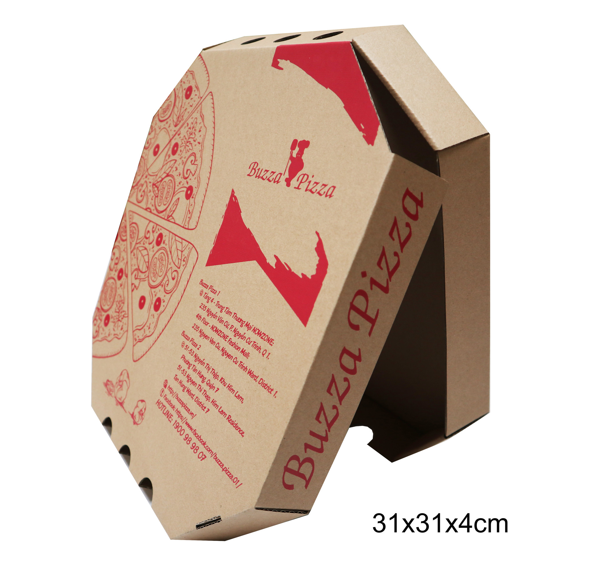 Hệ thống cửa hàng bán hộp carton pizza tại TPHCM T1/2025