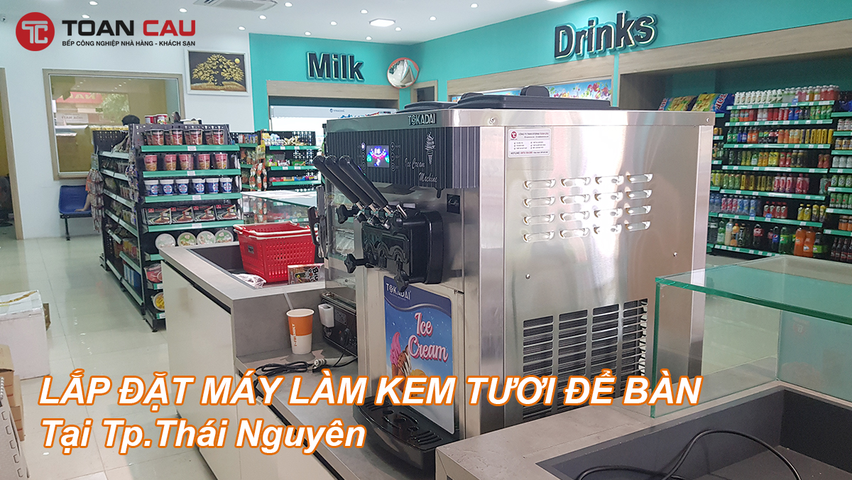 Video lắp đặt máy làm kem tươi để bàn TKD218T cho khách hàng tại Tp.Thái Nguyên
