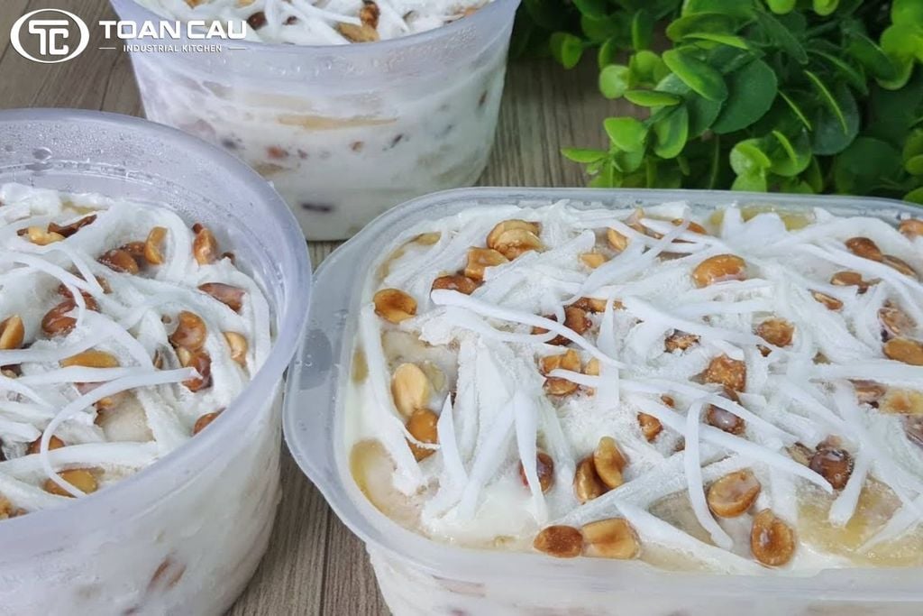 Làm kem chuối với sữa đặc với nước cốt dừa 2