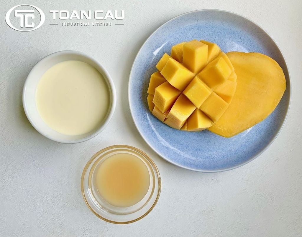 Cách làm kem xoài với sữa Ông Thọ
