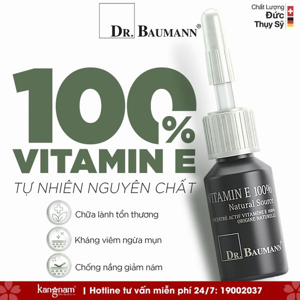 Tinh Chất Vitamin E Tự Nhiên Dr Baumann VITAMIN E 100% Natural Source Ampoule